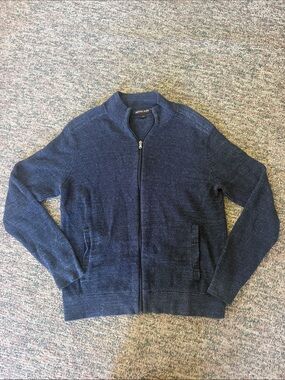 Michael Kors Men's Dark Navy Full-Zip Knit Sweater